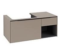 Villeroy und Boch Subway 3. 1930 C57201VM 100,1x42,25x51,6cm, sans LED / poignée Volcano noir, taupe