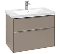 Villeroy und Boch Subway 3. 1930 C574L0VM 77,2x57,6x47,8cm, avec LED / poignée aluminium brillant, taupe