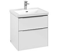 Villeroy und Boch Subway 3. 1930 C578L0VE 57,2x57,6x47,8cm, avec LED / poignée aluminium brillant, blanc brillant