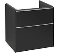 Villeroy und Boch Subway 3. 1930 C578L0VL 57,2x57,6x47,8cm, avec LED / poignée aluminium brillant, noir volcan