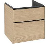 Villeroy und Boch Subway 3. 1930 C578L1VJ 57,2x57,6x47,8cm, avec LED / poignée Volcano noir, chêne nordique