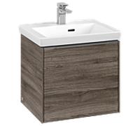 Villeroy und Boch Subway 3. 1930 C580L0RK 47,3x42,9x40,75cm, avec LED / poignée aluminium brillant, chêne pierre