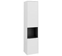 Villeroy & Boch Subway 3.0 - Armoire with 2 doors & 1 open compartment & hinges left 400x1710x362mm blanc pur/blanc pur