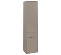 Villeroy & Boch Subway 3.0 - Armoire avec 2 portes & 1 tiroir coulissant & charnières à gauche 400x1710x362mm taupe/taupe