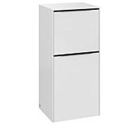 Villeroy und Boch Subway 3. 1930 C59401VE 40x86x36.2cm, charnière gauche / poignée Volcano noir, blanc brillant