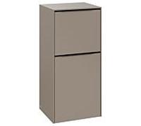 Villeroy und Boch Subway 3. 1930 C59401VM 40x86x36.2cm, charnière gauche / poignée Volcano noir, taupe