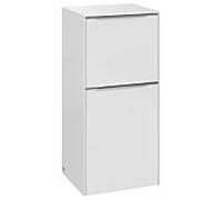 Villeroy & Boch Subway 3.0 - Armoire latérale avec 1 porte & 1 tiroir & charnières à droite 400x860x362mm blanc brillant/blanc brillant