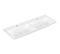Villeroy und Boch Subway 3. 1930 double vasque 4A71D101 130x47cm, chacune avec 2000 / sans trop-plein, blanc