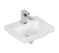 Villeroy & Boch Subway 3.0 - Lave-mains 370x305mm avec 1 trou de robinetterie sans trop-plein stone white avec CeramicPlus