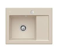 Villeroy und Boch Subway 45 Évier compact encastrable 331202AM gauche, avec garniture de vidage , commande excentrique, 650 x 510 mm, amande CeramicPlus