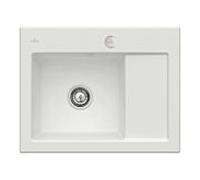 Villeroy und Boch Subway 45 Évier compact encastrable 331202SM gauche, avec garniture de vidage , commande excentrique, 650 x 510 mm, vapeur CeramicPlus