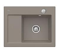Villeroy und Boch Subway 45 Évier compact encastrable 331302TR à droite, avec garniture de vidage , commande excentrique, 650 x 510 mm, bois CeramicPlus