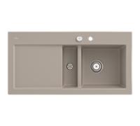 Villeroy und Boch Subway 60 évier encastrable 671202AM droite, avec garniture de vidage , commande excentrique, 1000 x 510 mm, amande CeramicPlus