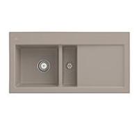 Villeroy und Boch Subway 60 évier encastrable 677001AM gauche, avec garniture de vidage , commande manuelle, 1000 x 510 mm, amande CeramicPlus