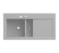 Villeroy und Boch Subway 60 évier encastrable 677002SM gauche, avec garniture de vidage , commande excentrique, 1000 x 510 mm, vapeur CeramicPlus