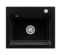 Villeroy und Boch Subway 60 S évier à encastrer 330902J0 avec garniture de vidage , commande excentrique, 600 x 510 mm, chromite CeramicPlus