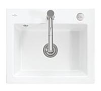 Villeroy und Boch Subway 60 S évier encastrable 330902R1 avec garniture de vidage , commande excentrique, 600 x 510 mm, blanc alpin CeramicPlus