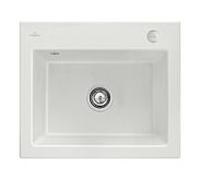 Villeroy und Boch Subway 60 S évier encastrable 330902SM avec garniture de vidage , commande excentrique, 600 x 510 mm, vapeur CeramicPlus
