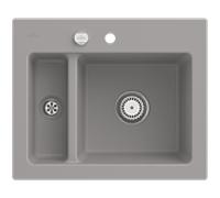 Villeroy und Boch Subway 60 XM évier encastrable 678002KD avec garniture de vidage , commande excentrique, 620 x 510 mm, fossil CeramicPlus