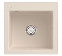 Villeroy und Boch Subway évier 33151FFU avec garniture de vidage et commande manuelle, ivoire