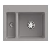 Villeroy und Boch Subway évier 67801FKD avec garniture de vidage et le fonctionnement manuel, Fossil
