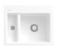 Villeroy und Boch Subway évier 67801FKG avec garniture de vidage et commande manuelle, Blanche - Neige