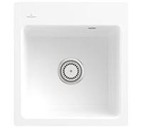 Villeroy und Boch Subway évier 67811FRW avec garniture de vidage et commande manuelle, White Stone