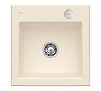 Villeroy und Boch Subway Évier à chasse d'eau 33152FFU avec garniture de vidage et actionnement excentrique, ivoire
