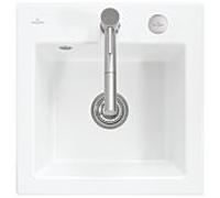 Villeroy und Boch Subway évier à chasse d'eau 33152FR1 avec garniture de vidage et actionnement excentrique, blanc