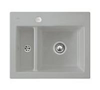 Villeroy und Boch Subway évier à chasse d'eau 67802FKD avec garniture de vidage et actionnement excentrique, Fossil