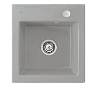 Villeroy und Boch Subway évier à chasse d'eau 67812FKD avec garniture de vidage et actionnement excentrique, Fossil