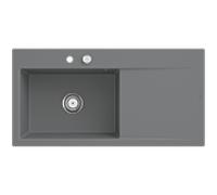 Villeroy und Boch Subway Évier à encastrer Style 60 336202SL vasque à gauche, garniture de vidange avec commande excentrique, 1000 x 510 mm, Stone