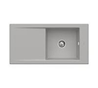 Villeroy und Boch Timeline 60 Évier plat à chasse d'eau 67902FKD avec garniture de vidage et actionnement excentrique, Fossil