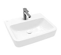 Villeroy und Boch Vasque à encastrer / à poser O.novo 4A41MJT2 55x46cm, carrée, avec trou pour robinetterie, sans trop-plein, blanc AntiBac C-plus