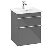 Villeroy und Boch Venticello A92201FP 46,6 x 59 x 42,5 cm, poignée chromée, Glossy Grey