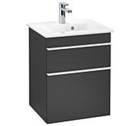 Meuble Pour Lavabo Encastrable Villeroy et Boch Venticello pour Lave Main 466x590x426mm Noir Mat ...