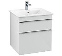 Villeroy und Boch Venticello A92301RE 55,3 x 59 x 50,2 cm, poignée chromée, verre Glossy White