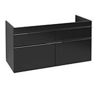 Villeroy und Boch Venticello A92901PD 115,3 x 59 x 50,2 cm, poignée chromée, Black Matt Lacquer