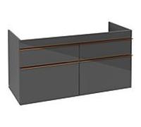 Villeroy und Boch Venticello A92905FP 115,3 x 59 x 50,2 cm, poignée en cuivre, Glossy Grey
