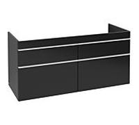 Villeroy und Boch Venticello A93002PD 125,3 x 59 x 50,2 cm, poignée blanche, Black Matt Lacquer