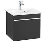 Villeroy und Boch Venticello A93102PD 46,6 x 42 x 42,6 cm, poignée blanche, Black Matt Lacquer
