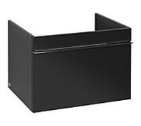 Villeroy und Boch Venticello A93301PD 60,3 x 42 x 50,2 cm, poignée chromée, Black Matt Lacquer