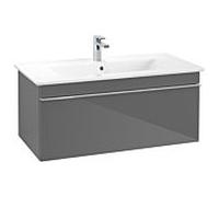 Villeroy und Boch Venticello A93501FP 95,3 x 42 x 50,2 cm, poignée chromée, Glossy Grey