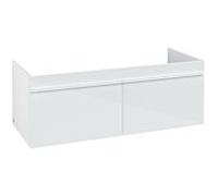 Villeroy und Boch Venticello A93802RE 115,3 x 42 x 50,2 cm, poignée blanche, verre Glossy White