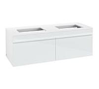 Villeroy und Boch Venticello A94902RE 125,7 x 43,6 x 50,2 cm, poignée blanche, verre Glossy White