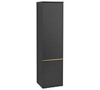 Villeroy & Boch Venticello - Armoire avec 1 porte & charnières à droite 404x1546x372mm noir mat/noir mat