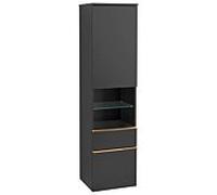 Villeroy und Boch Venticello match2 A95205PD 40,4 x 154,6 x 37,2 cm, gauche, poignée en cuivre, Black Matt Lacquer