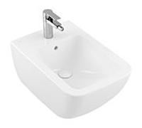 Villeroy und Boch Venticello mur Bidet 441100R1 37,5 x 56 cm, avec trou pour robinetterie, avec trop-plein, blanc C-plus