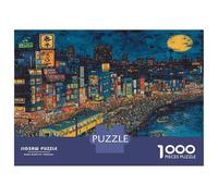 Villes du JaponPuzzle 1000 Pièces en Carton Épais Et Robuste, Puzzles De Casse-tête Ville Eau Colorédéfi De Jeu Éducatif pour Un Moment De Complicité, Cadeau d'anniversaire Parfait 52x38cm/1000pcs