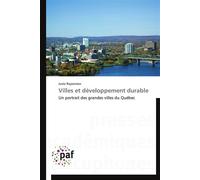Villes et développement durable - RAJAONSON-J - P.academiques Francophones - broché - Essai